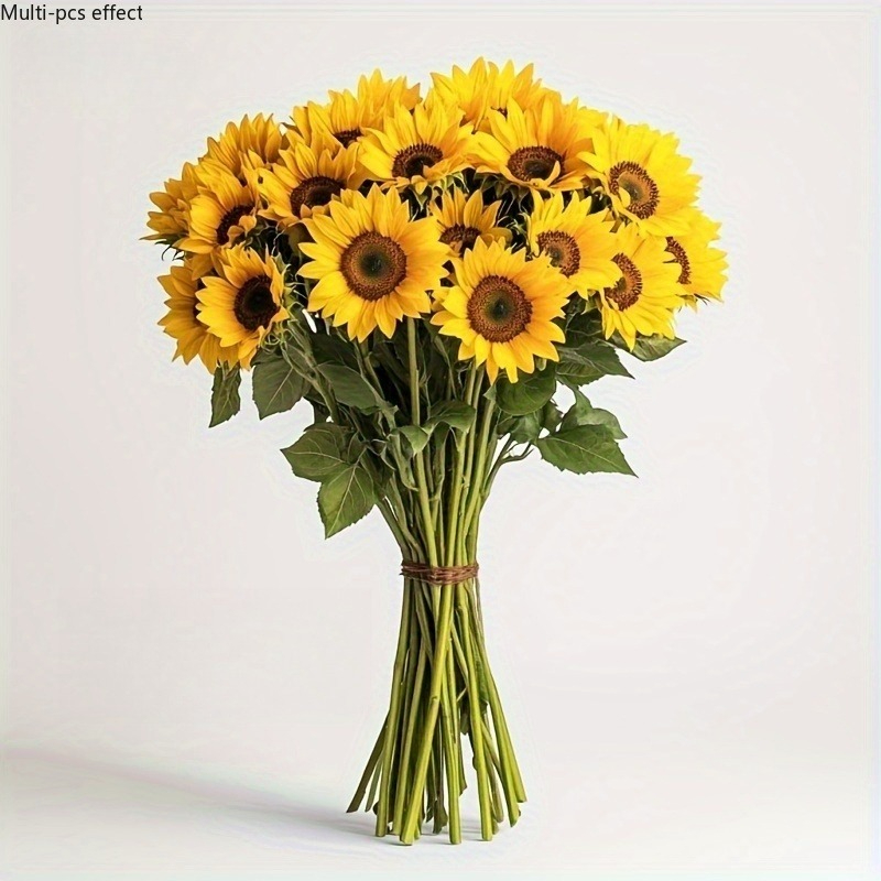 Florist Supply Bulk - 6/12 stuks UV-bestendige kunstmatige zonnebloemarrangementen met